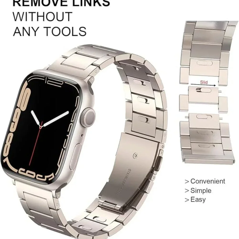 Apple Watch Ultra 2 Series 9/8/7/6/5/4/3/2/1/SE Stainless Steel Strap 41/40/38mm